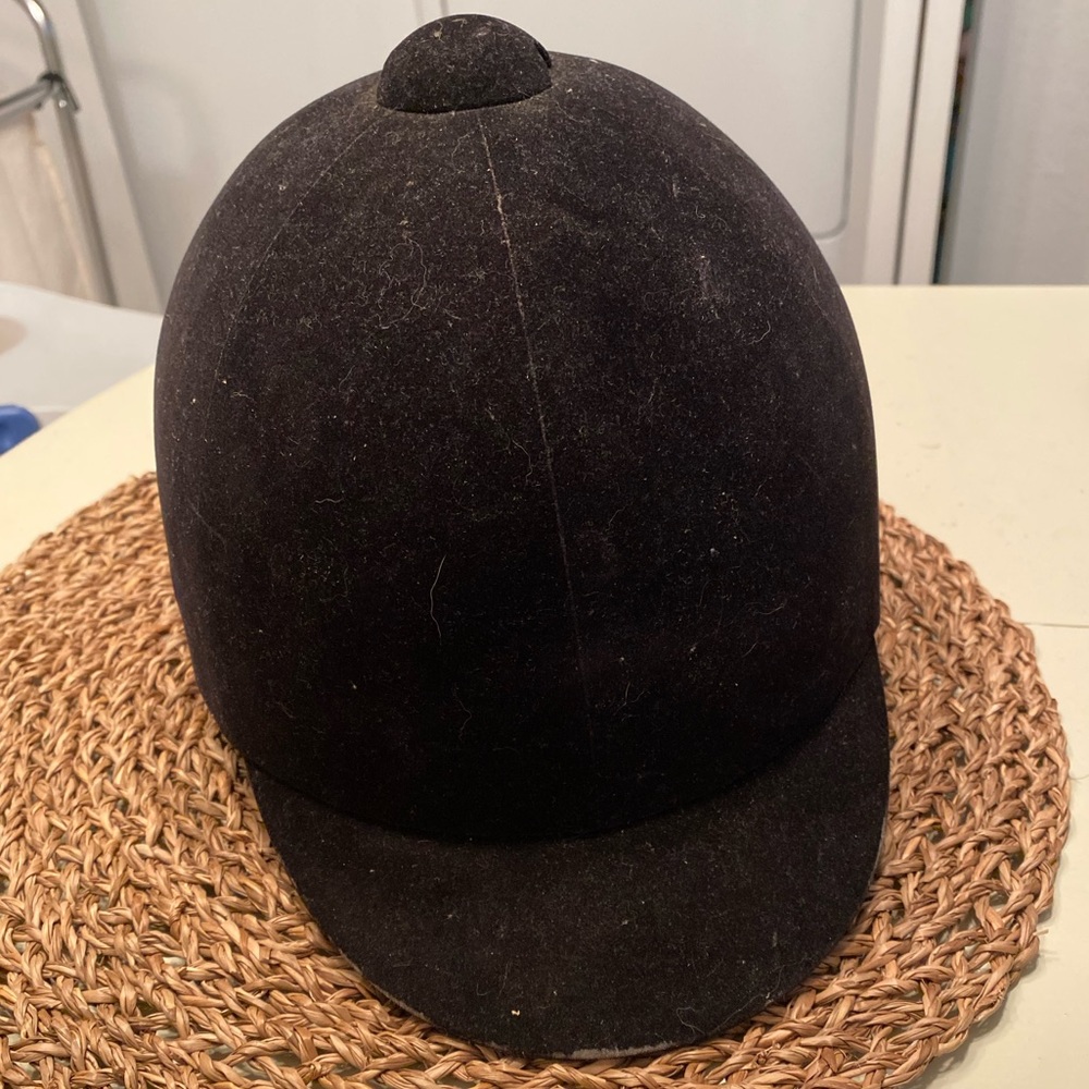 Velvet horseback riding helmet
